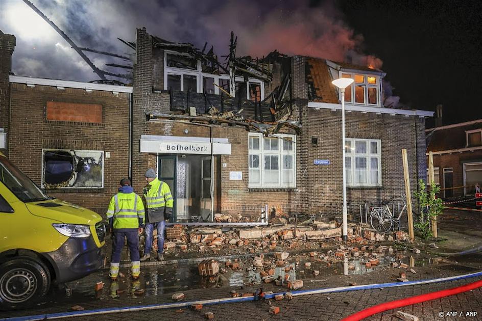 Kerkgebouw in Rotterdam inbrand