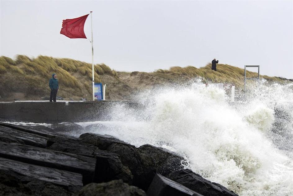 windstoten aan zee