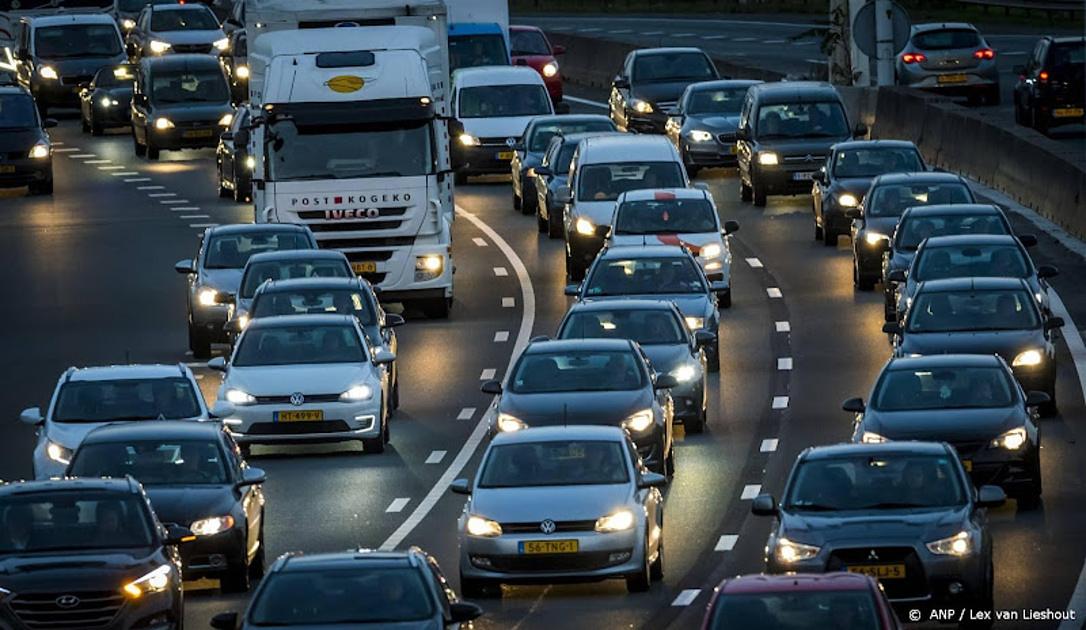 File op de snelweg in Nederland