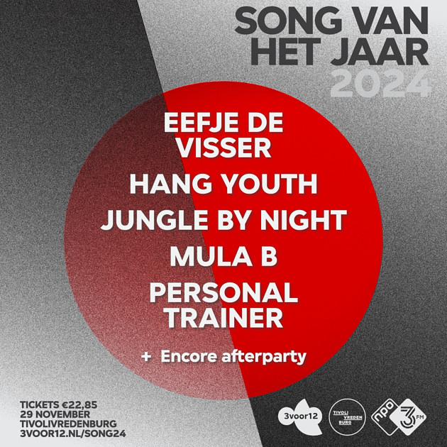 Eefje de Visser, Jungle by Night en Personal Trainer spelen live tijdens 3voor12 Song van het Jaar 2024 