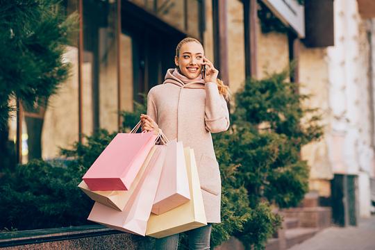 shoppende vrouw